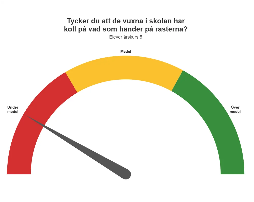 Skolinspektionen frågar vartannat år elever på Åbyskolan i Haninge i årskurs 5 om hur de upplever vuxnas kontroll på rasterna. På Åbyskolan svarar de att de vuxna har mindre bra koll kring vad som händer på rasterna."
